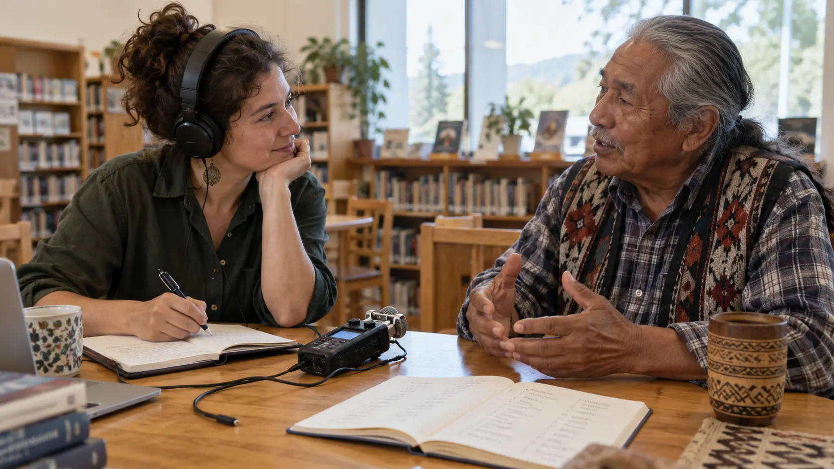 Editorial photograph illustrating Low-Resource Language Transcription.