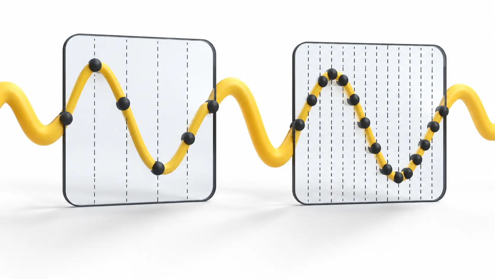 Editorial illustration of Sample Rates and Resampling for Speech.
